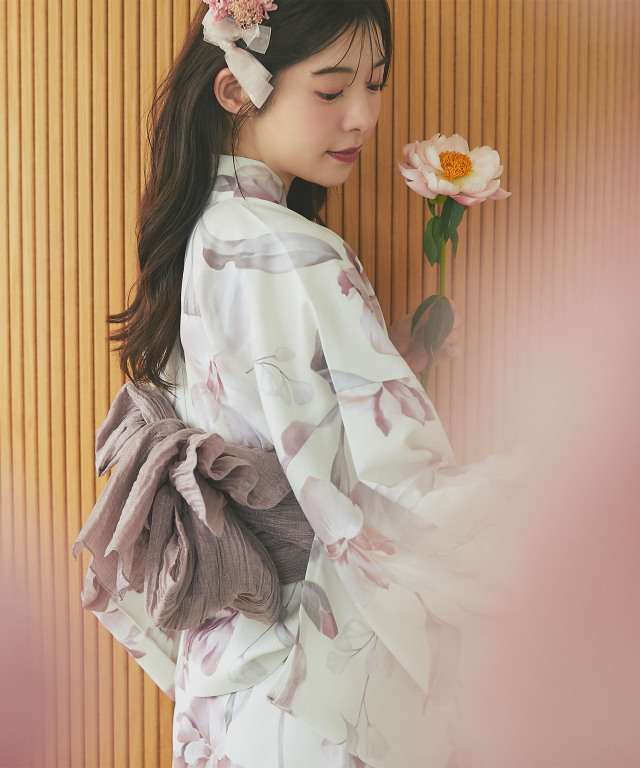 2WAY♪可憐に咲き誇る、鈴蘭×菖蒲柄セパレート浴衣