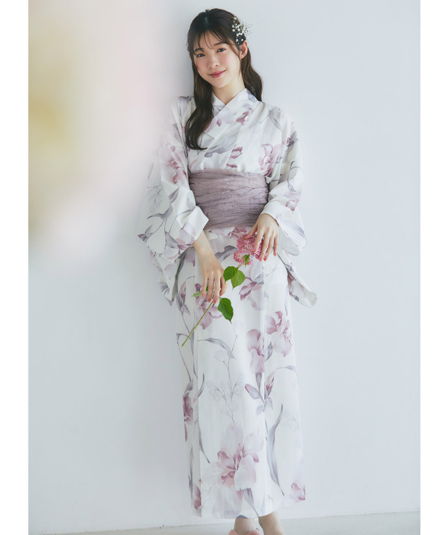 2WAY♪可憐に咲き誇る、鈴蘭×菖蒲柄セパレート浴衣