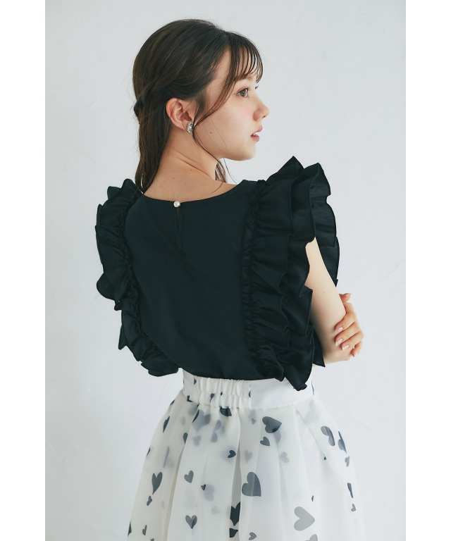 サイドフリルブラウス