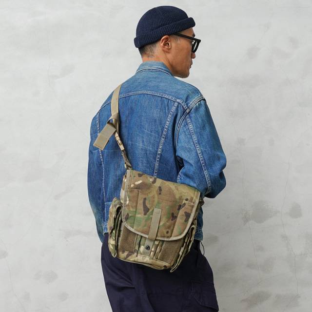 実物 USED イギリス軍 ガスマスクバッグ / ショルダーバッグ MTPカモ