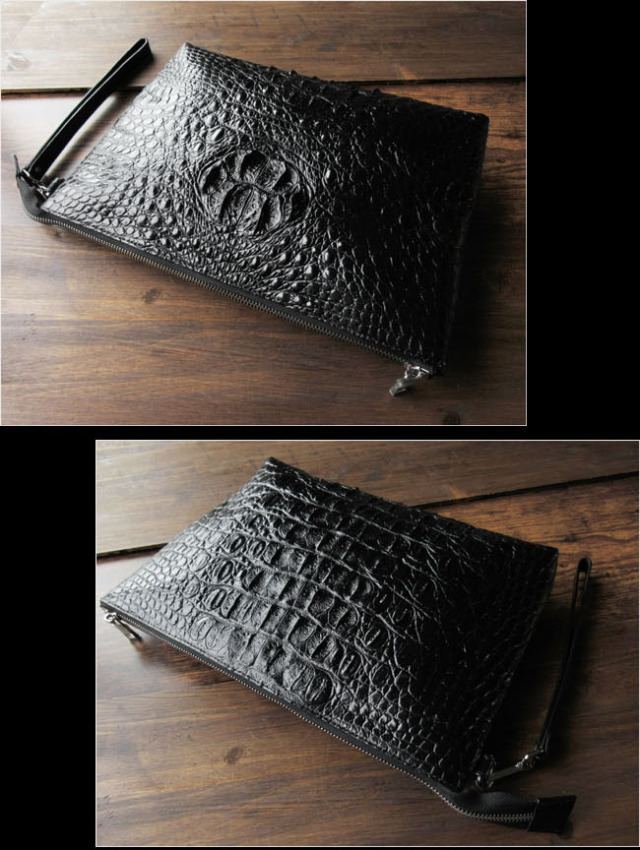 クロコダイル ワニ革 クラッチバッグ セカンドバッグ ハンドバッグ