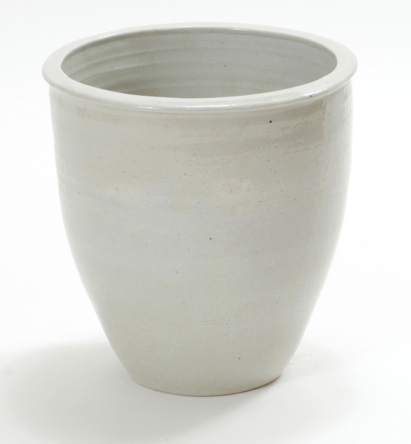 信楽焼・睡蓮鉢「雅」丸型40サイズ・白 大型 陶器製 めだか ビオトープ