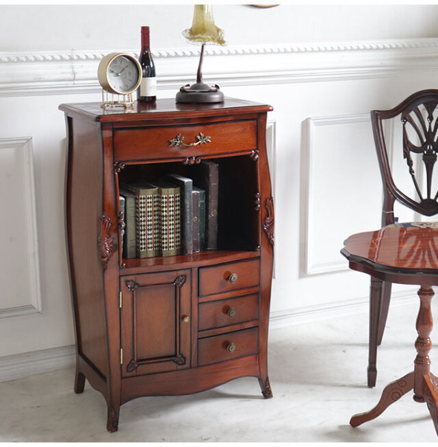 電話台 ファックス台 幅60cm テレフォーノチェスト｜高級マホガニー