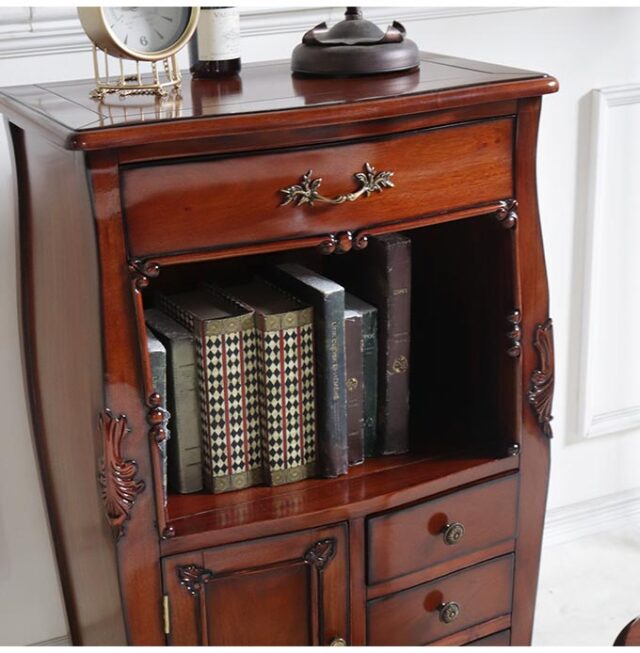 電話台 ファックス台 幅60cm テレフォーノチェスト｜高級マホガニー