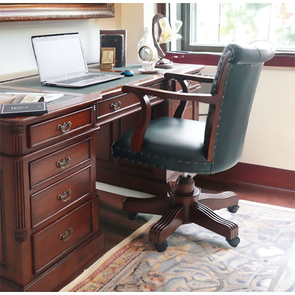 プレジデントデスク 180cm 社長デスク 輸入家具 ブラウン アンティーク
