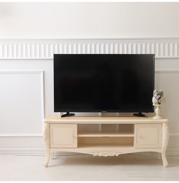テレビボード 幅110cm｜ヨーロピアンクラシックホワイト｜おしゃれ
