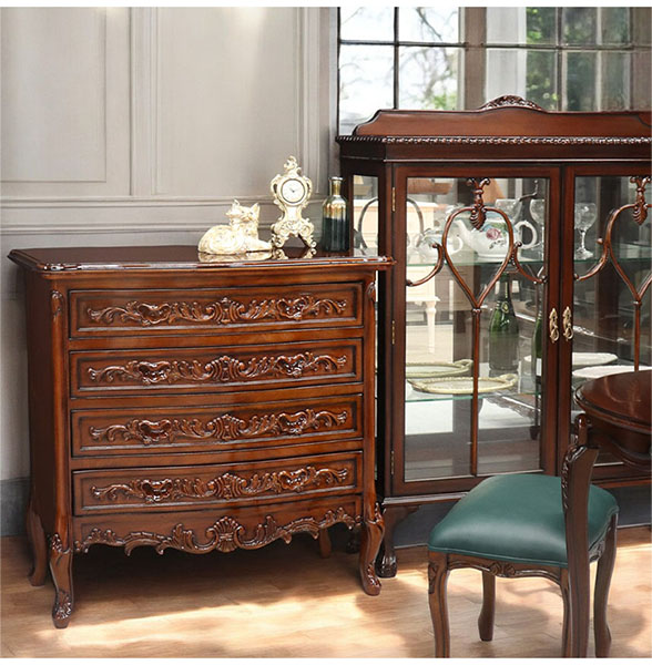 マリナカッシーリ アンティーク調 4段チェスト ｜Y-KAGU(輸入家具屋