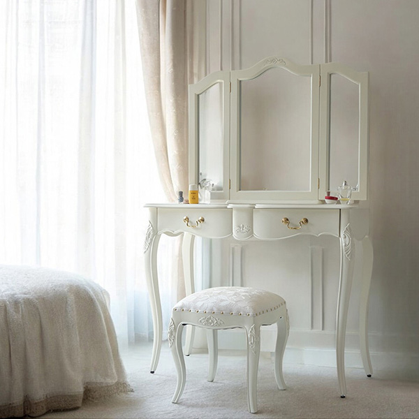 Y-KAGUオリジナル Famille ファミーユ 3面鏡ドレッサーセット(スツール