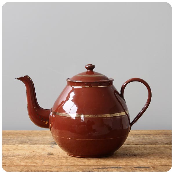 イギリス アンティーク ホーローポット エナメル キッチン 琺瑯雑貨