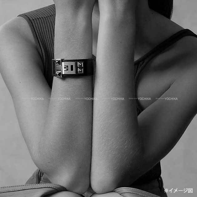 HERMES エルメス ブレスレット バングル コリエドシアン24 #T3 黒