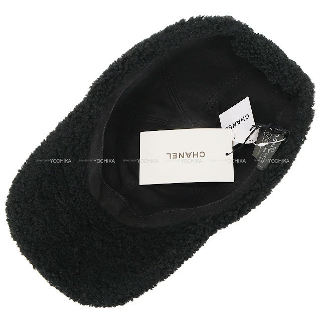 2025年 秋冬 CHANEL シャネル キャップ ボア ココマーク 黒 (ブラック