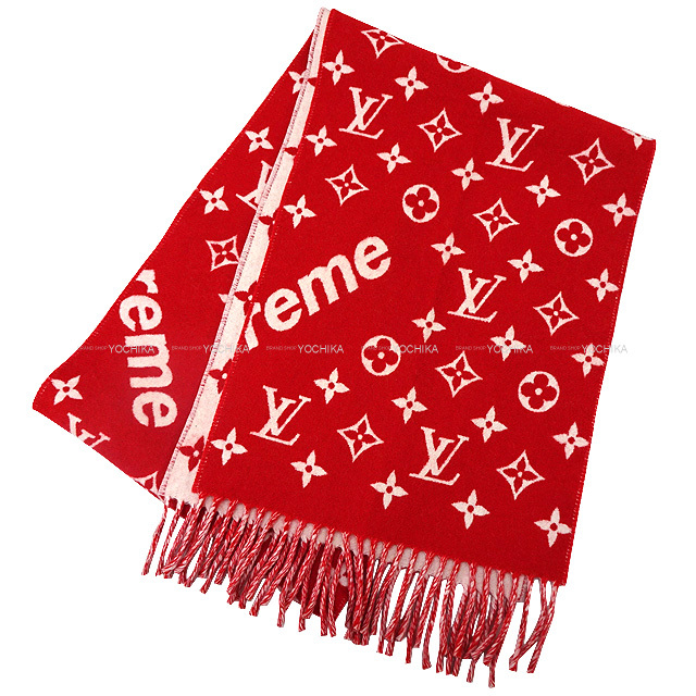 LOUIS VUITTON ルイ・ヴィトン マフラー Supreme シュプリーム