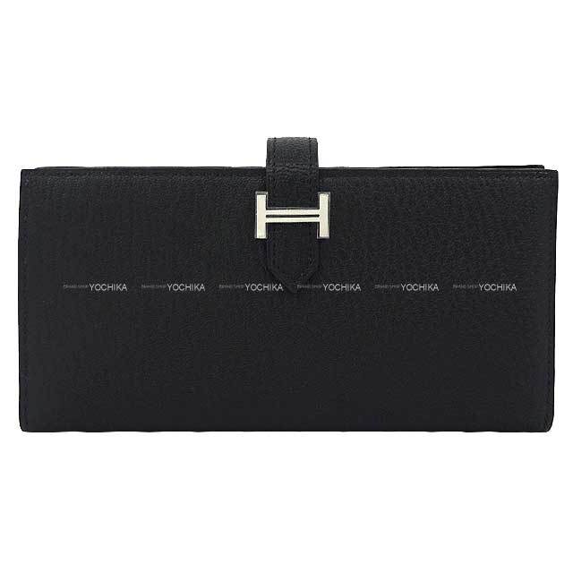 HERMES エルメス 長財布 ベアンスフレ 黒 (ブラック) シェーブルミゾル