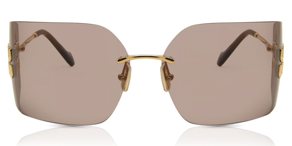 Miu Miu MU54YS 5AK06I Wraparound Gold Sunglasses | SmartBuyGlasses US