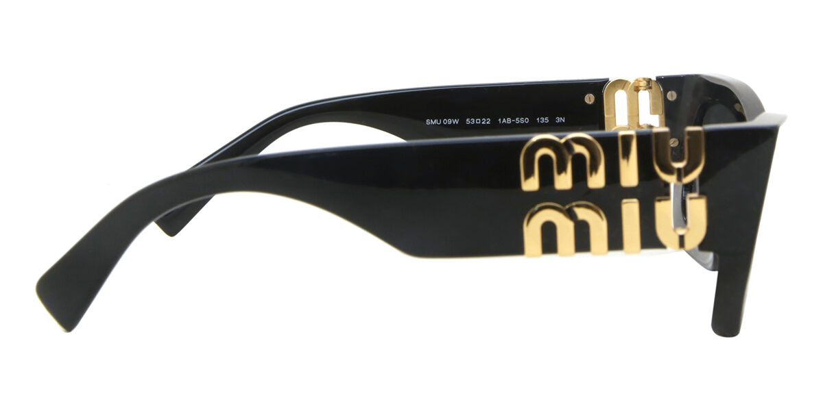 Miu Miu MU09WS 1AB5S0 ウェリントン ブラック サングラス