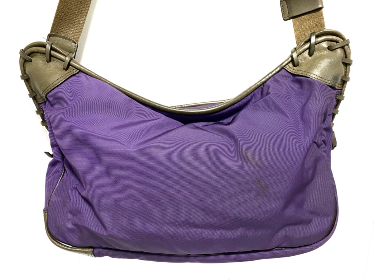 ヒカルマツムラザユニークバッグ/ショルダーバッグ/パープル×カーキ