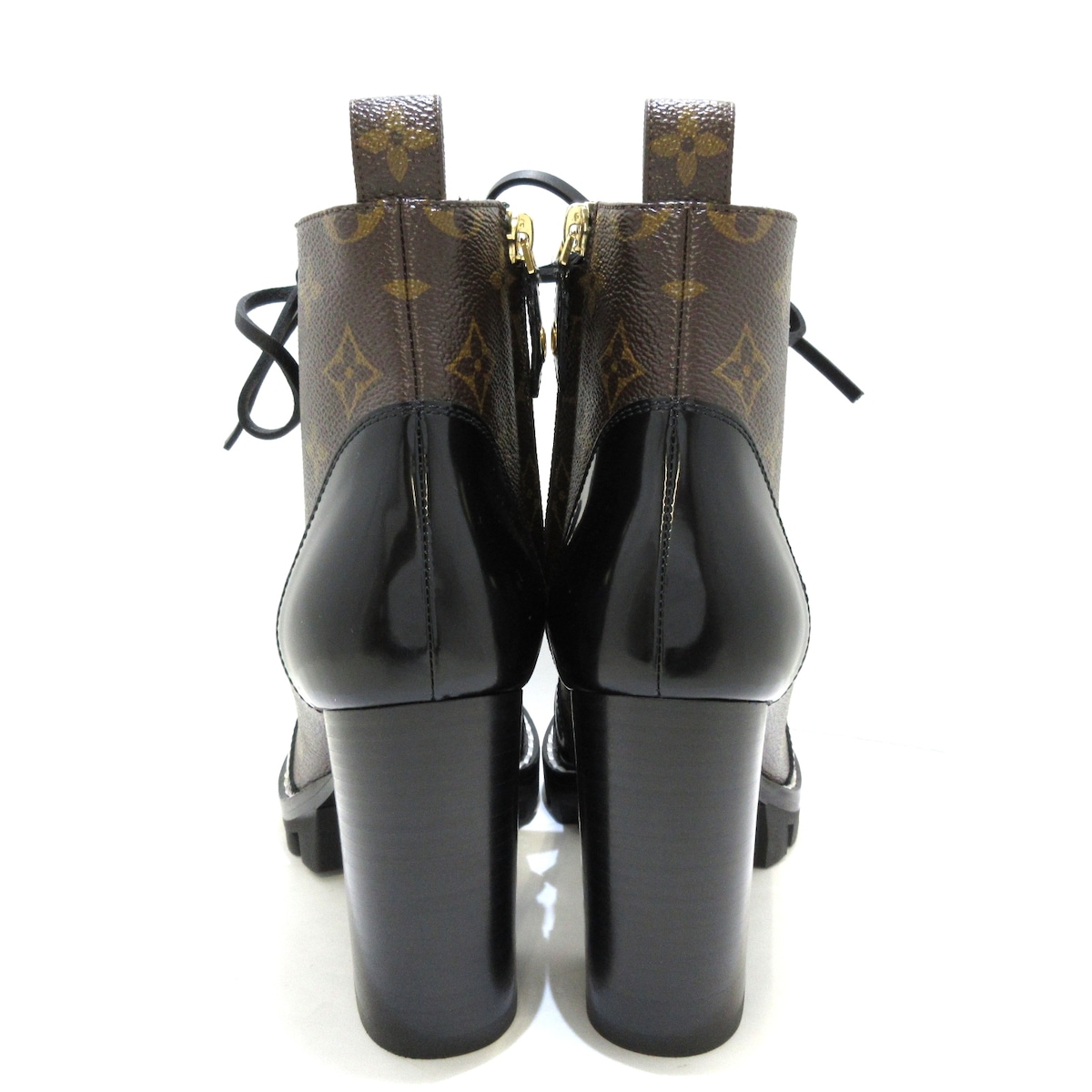 ルイヴィトン/ブーツ/モノグラム×黒/サイズ：37(日本サイズ23.5cmに