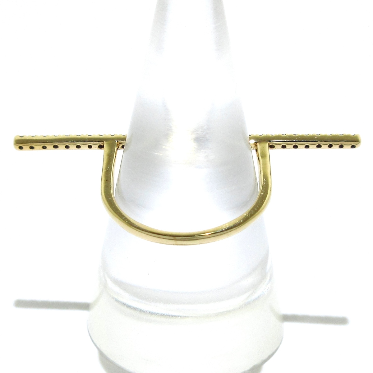 ヒロタカ/リング/ロングダイヤモンドバーリング/K10YG×ダイヤモンド