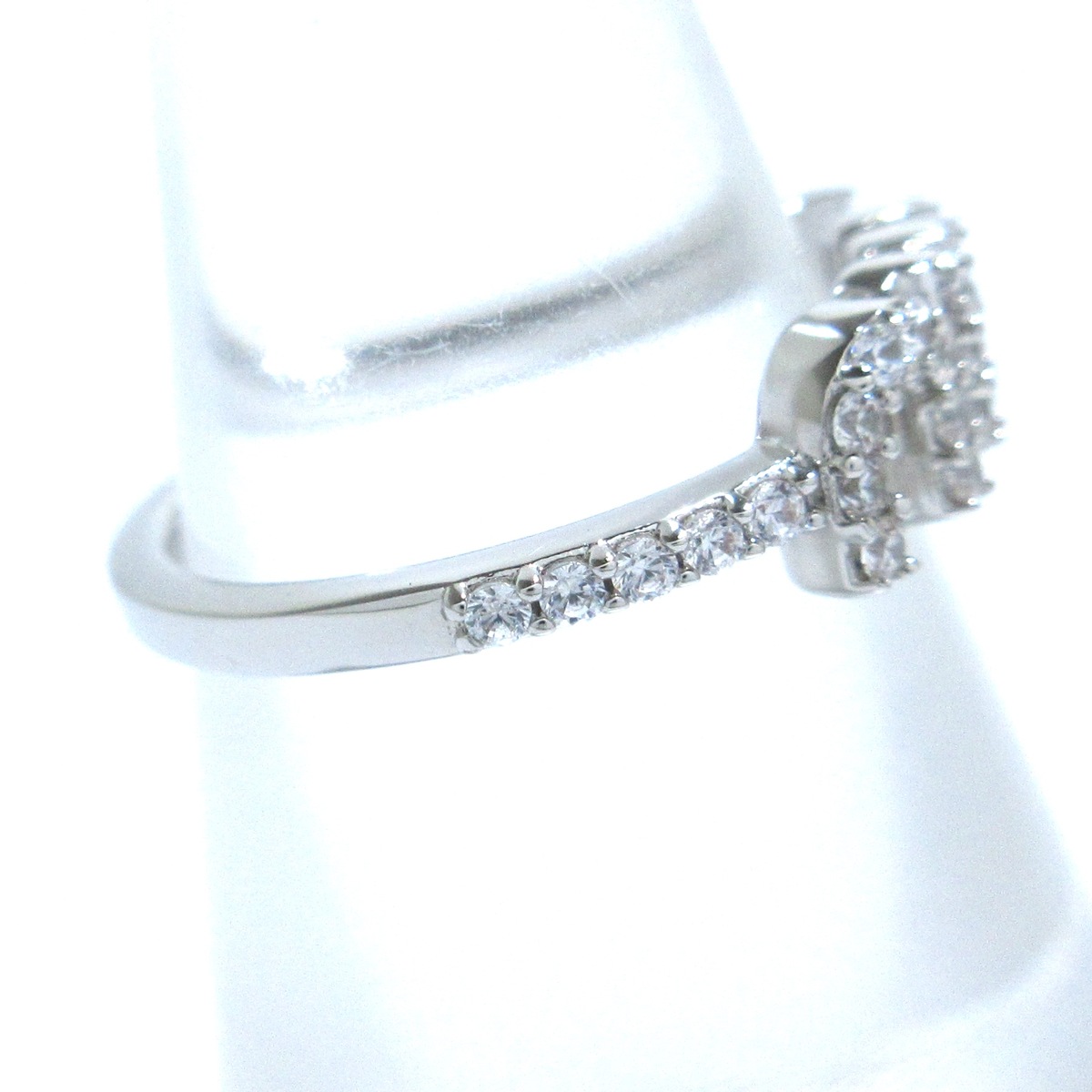 ミュウミュウ/リング/クリスタルリング/シルバー×クリア/ロゴ/型番