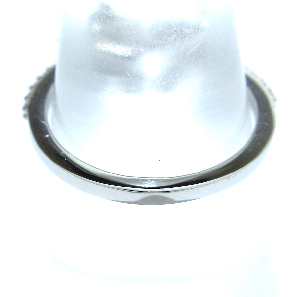 ミュウミュウ/リング/クリスタルリング/シルバー×クリア/ロゴ/型番