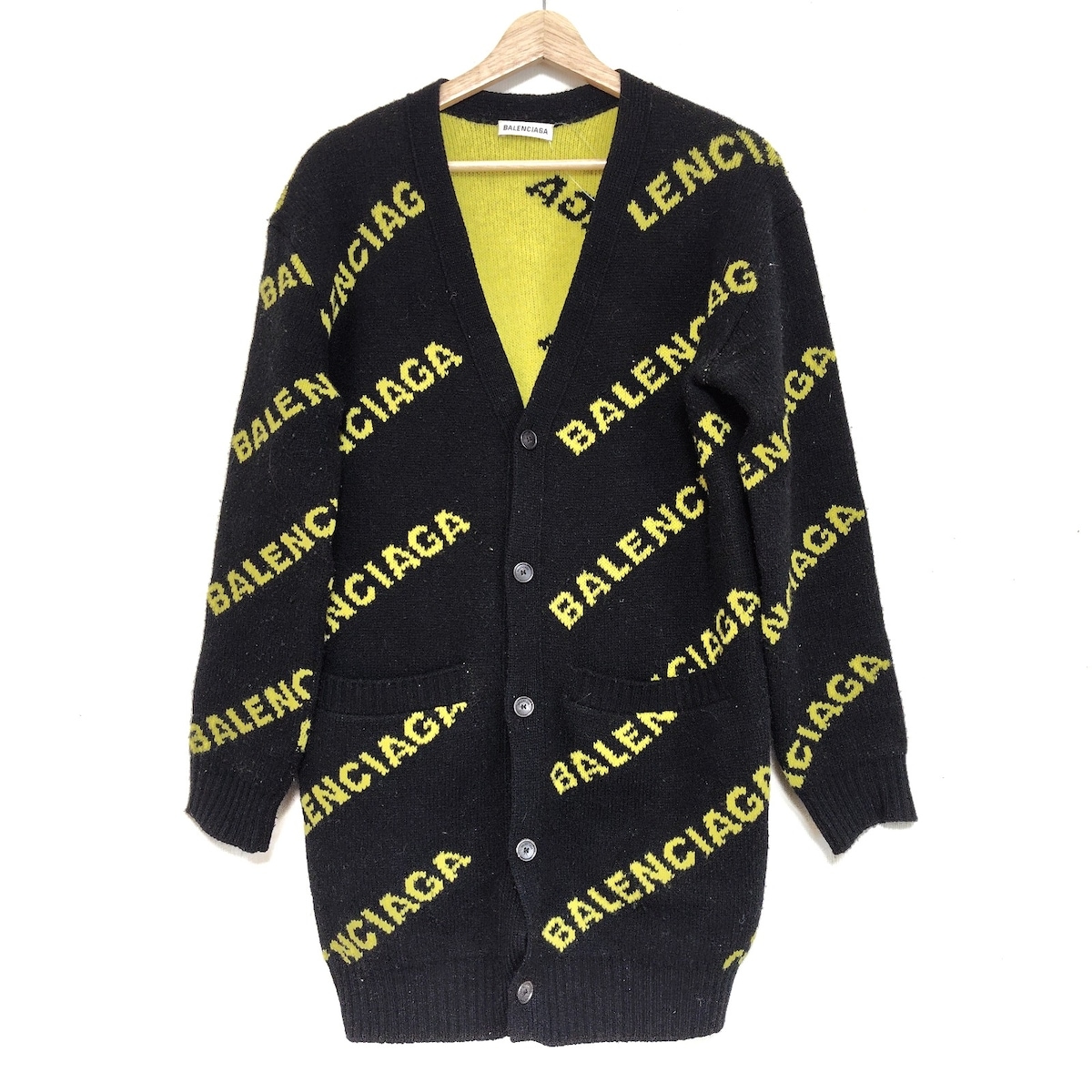 バレンシアガ/カーディガン/黒×イエロー/サイズ：XSの買取実績【ブラン