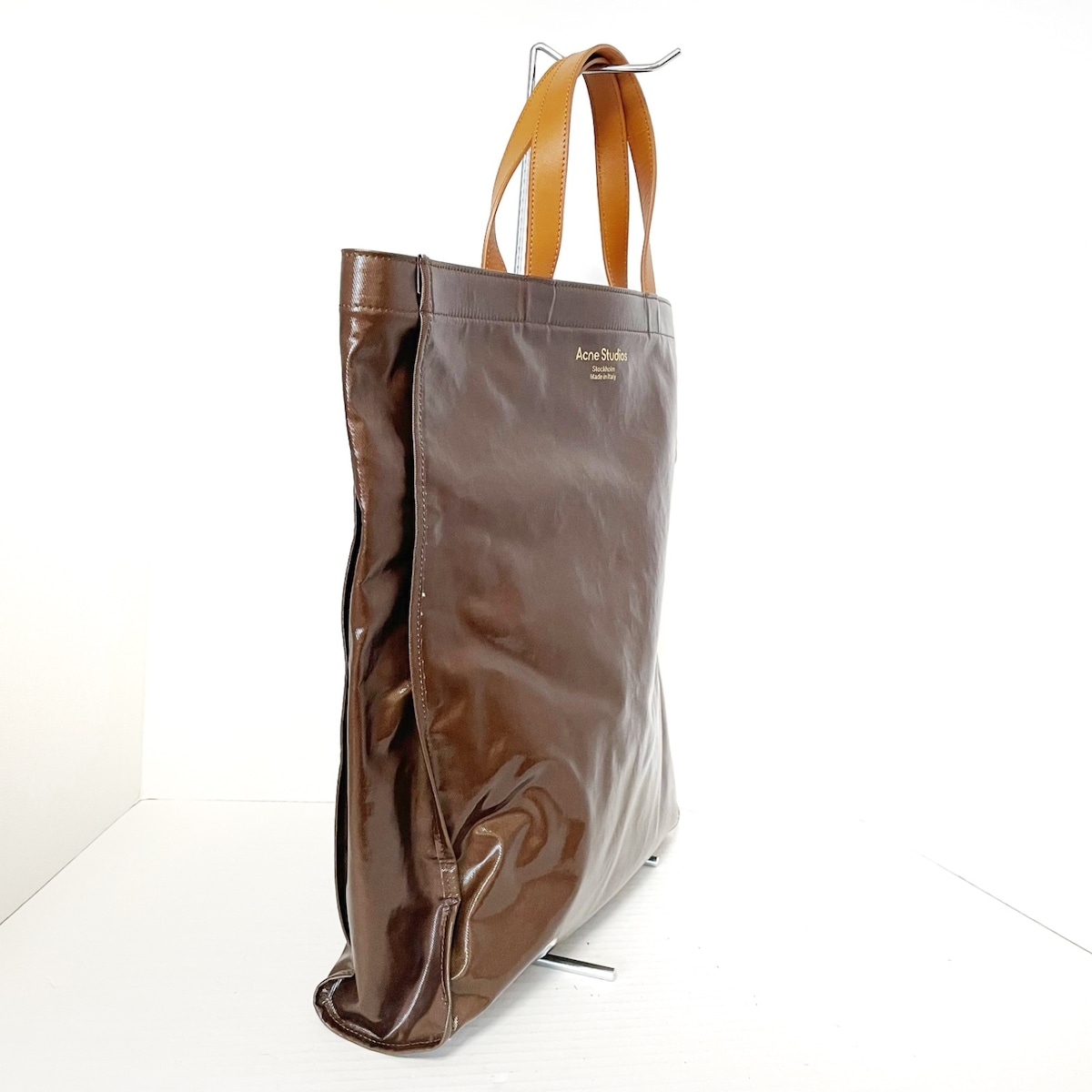 アクネ ストゥディオズ/トートバッグ/シャイニートートバッグ/ダーク