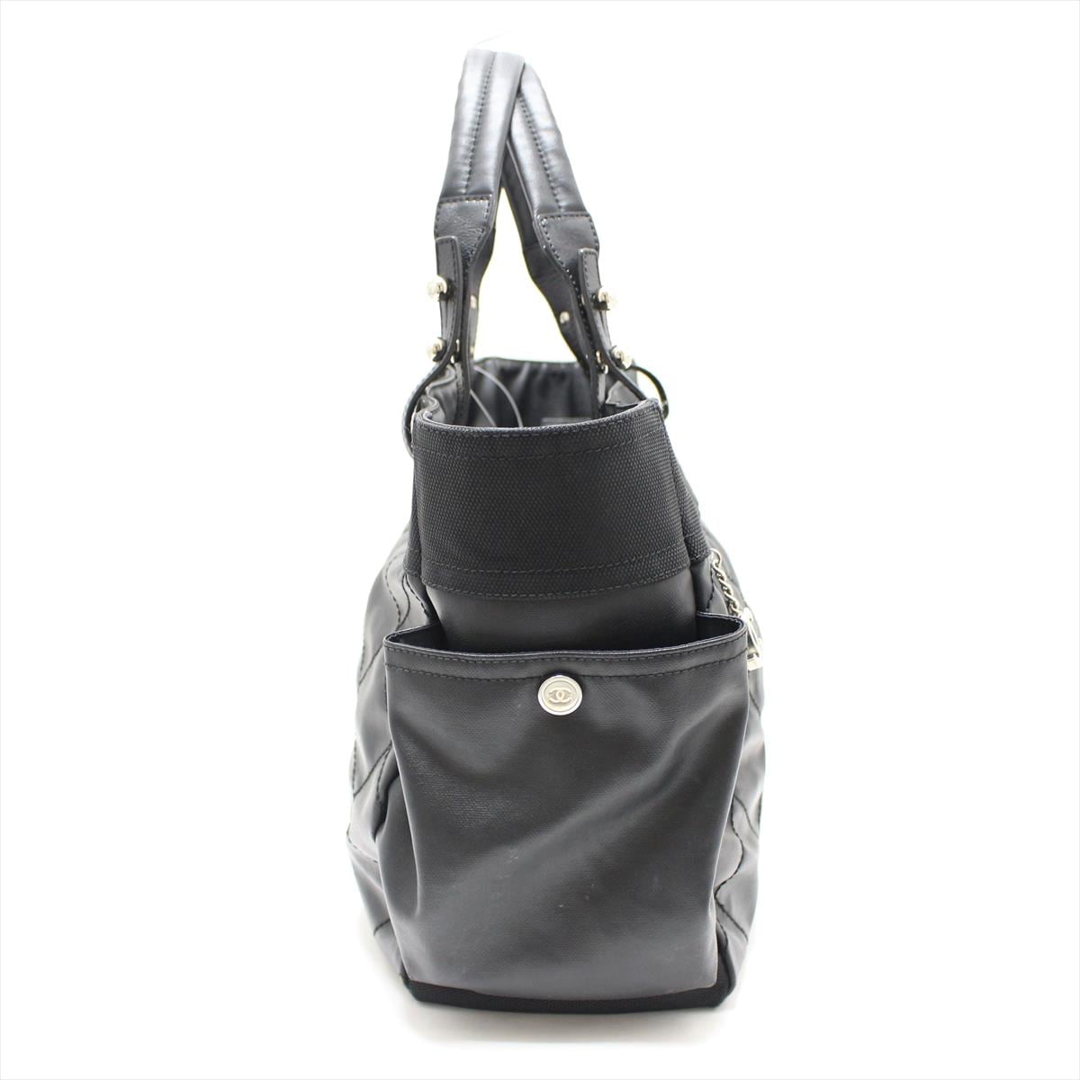 シャネル/トートバッグ/パリビアリッツトートGM/黒/コーティング