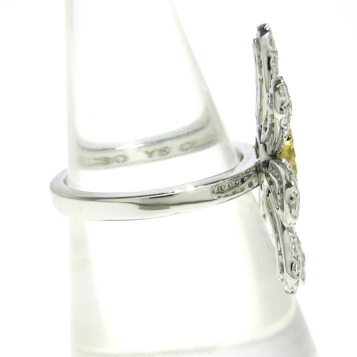 ミオハルタカ マーガレット ブラックダイヤ・ダイヤ フラワーリング 11