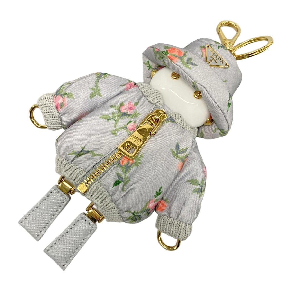 PRADA(プラダ) キーホルダー(チャーム)美品 1TT181 ロボット/花柄