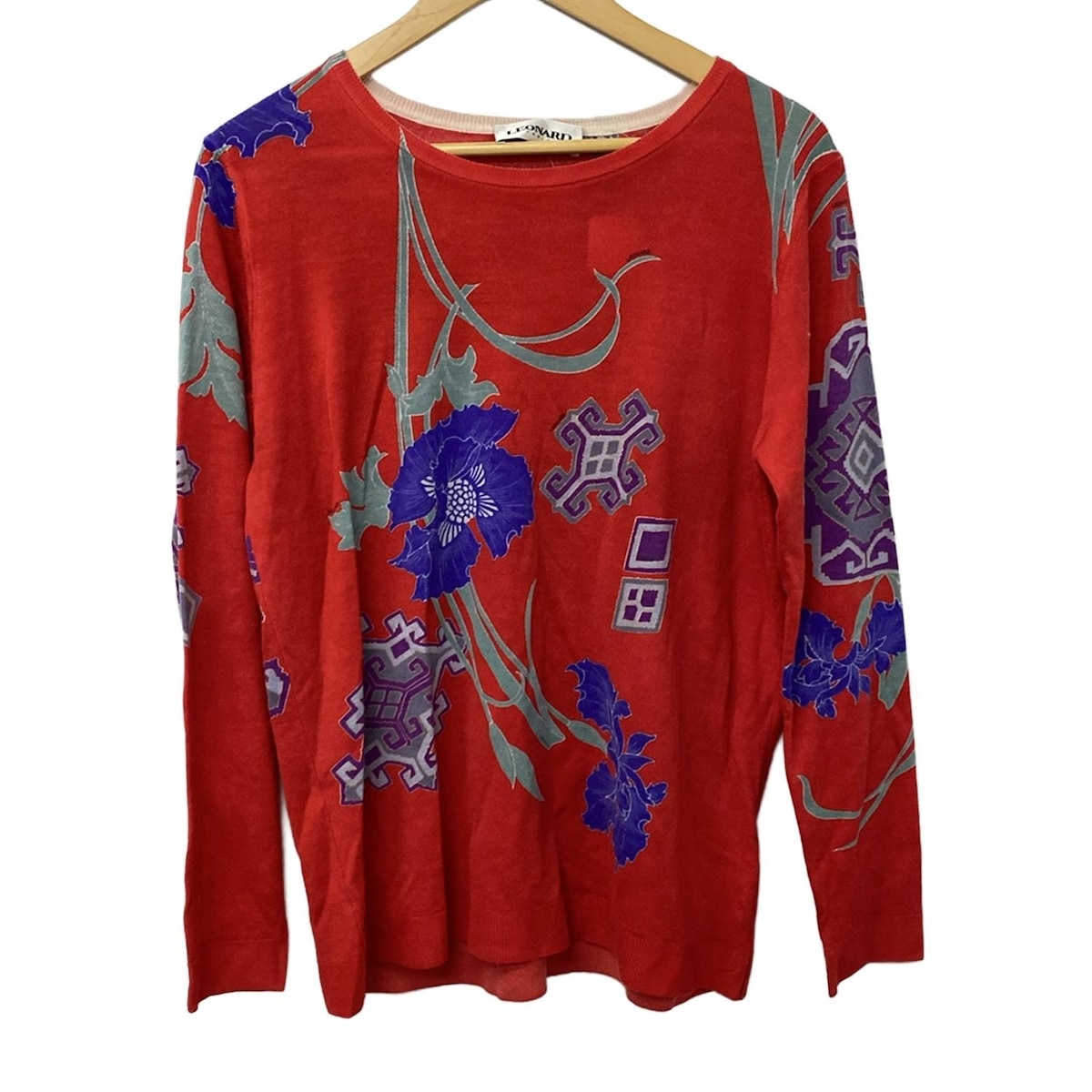 LEONARD(レオナール) 長袖セーター サイズXL レディース美品 - 花柄