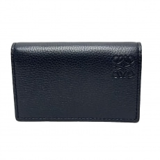 ロエベ/名刺入れ/アナグラム ビジネスカードホルダー/黒×ブラウン/型番