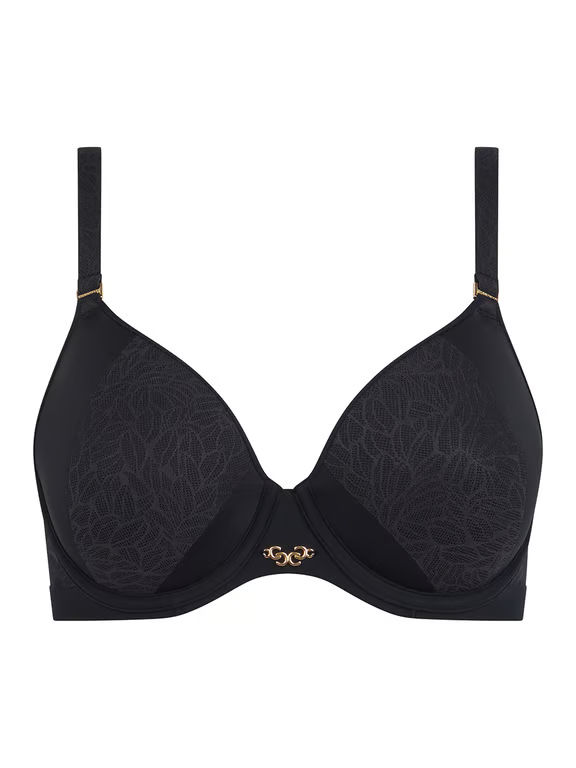 Pure Lace Smooth Lightweight T-Shirt Bra Black