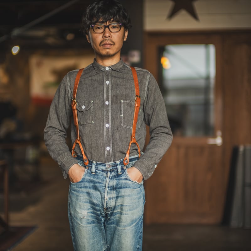TCB Leather Suspenders | TCB jeans