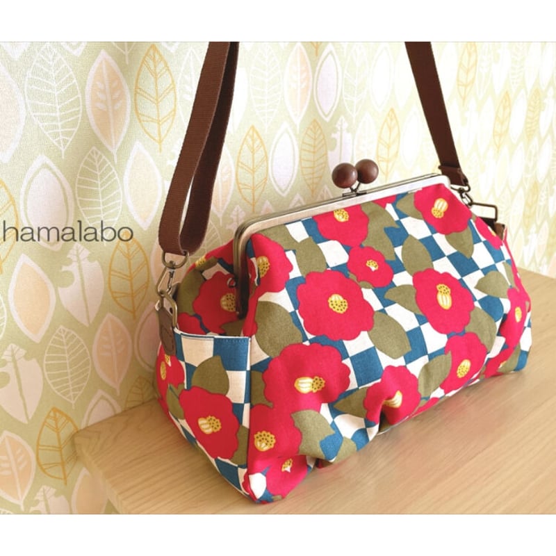 ハンドメイド　大きながま口バッグ　2点セット#489 LADY GAMA BAG 一番大きいサイズのがま口です 7月に予定している展示