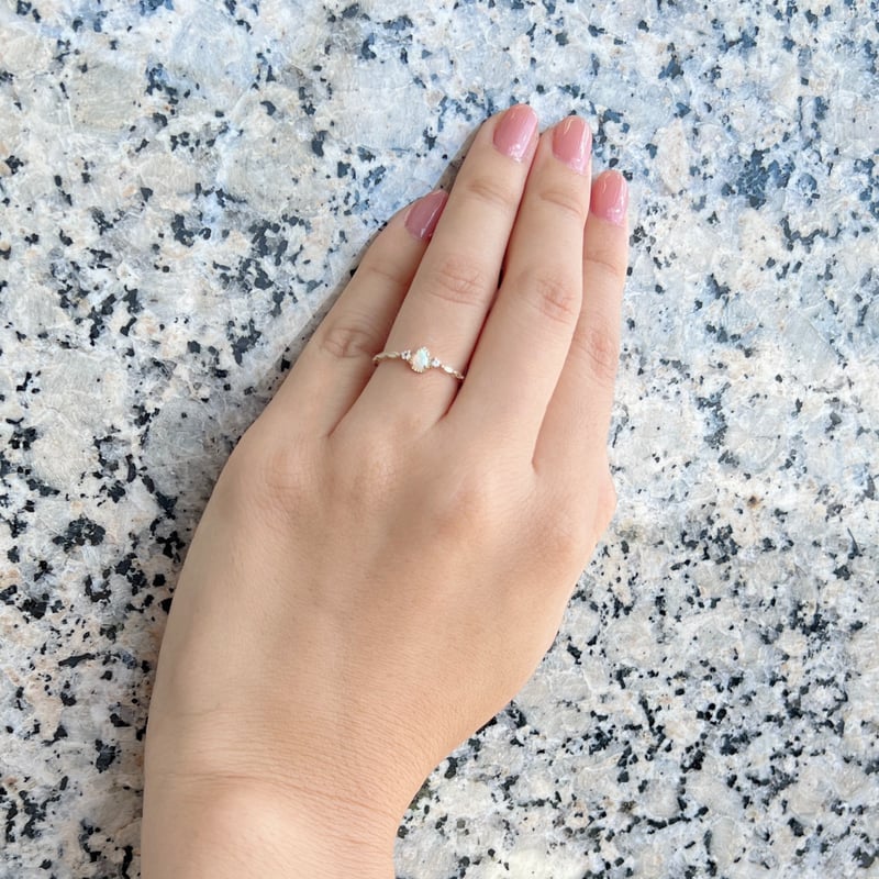 K10YG オパール／ホワイトトパーズ リング 101708061221 | VERITEOn