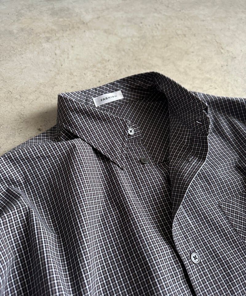 bias pocket check shirts/2color | F A S H I R U