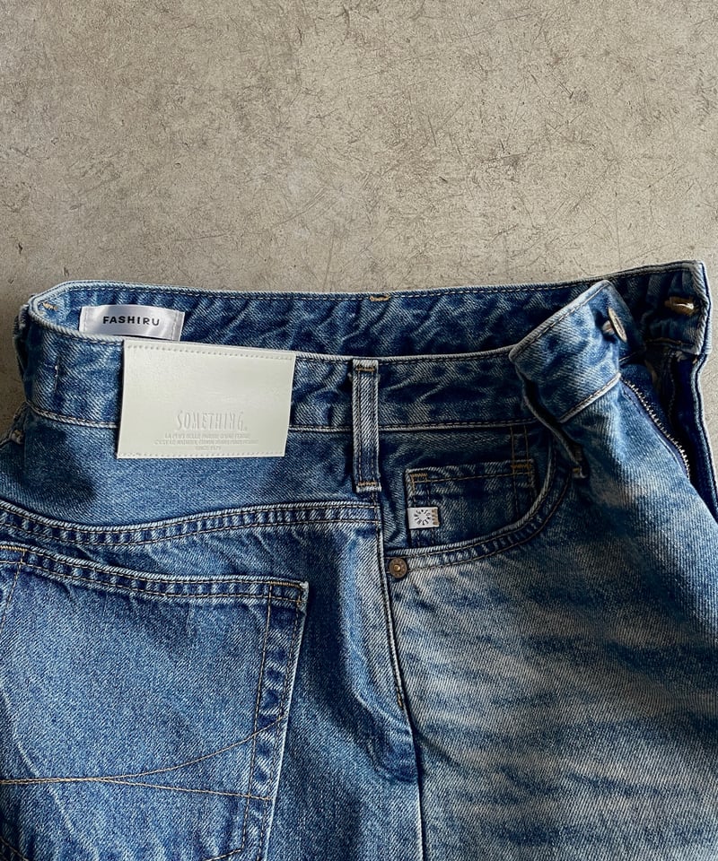 FASHIRU × SOMETHING］baggy fit Jeans(Japan made