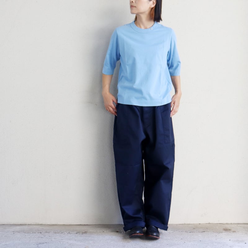 2025秋冬分到着** homspun ホームスパン 高密度ウエポン紐付ギャザー