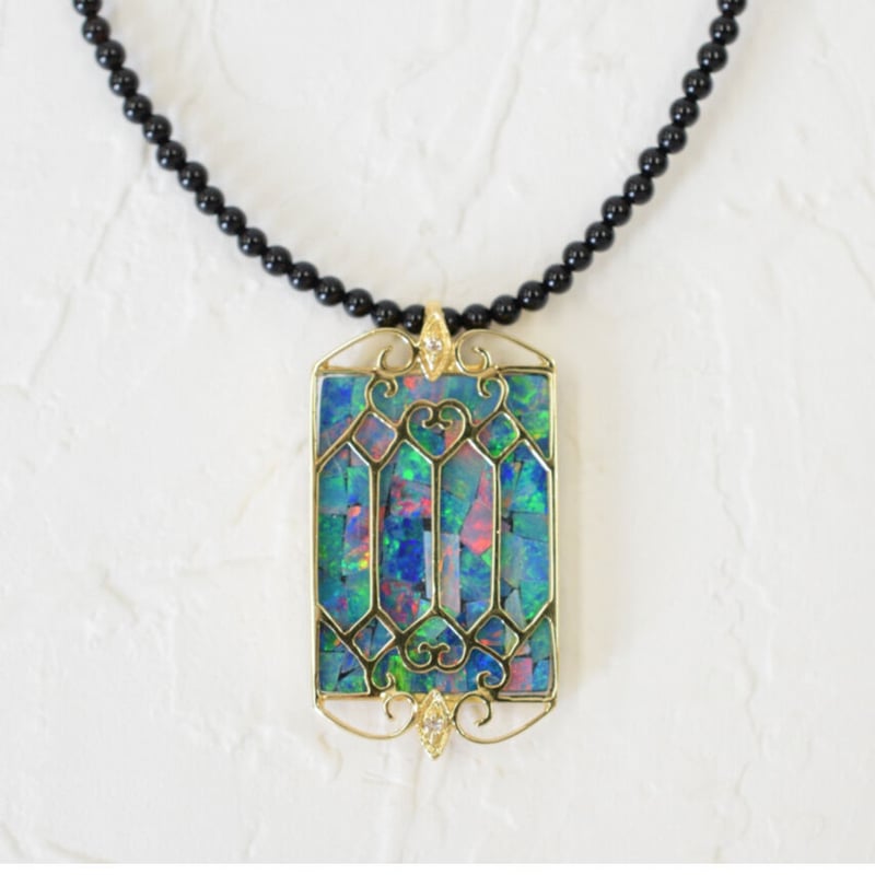 K18 モザイクオパールOpal ネックレス 34137-138 wICZ | mima ジュリー