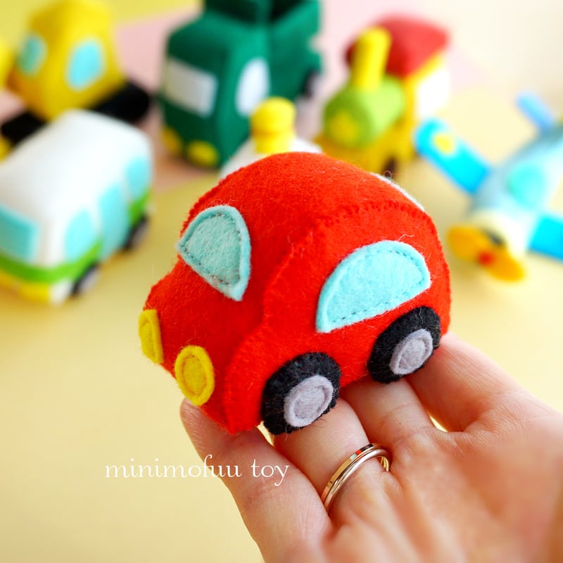 PDF型紙レシピ】フェルトの乗り物おもちゃ | minimofuu toy's shop