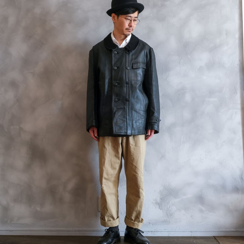 50-60s French Vintage Leather Jacket (Corbusier