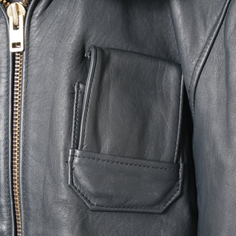 70s-80s French Vintage ATLAS Leather Jacket Siz