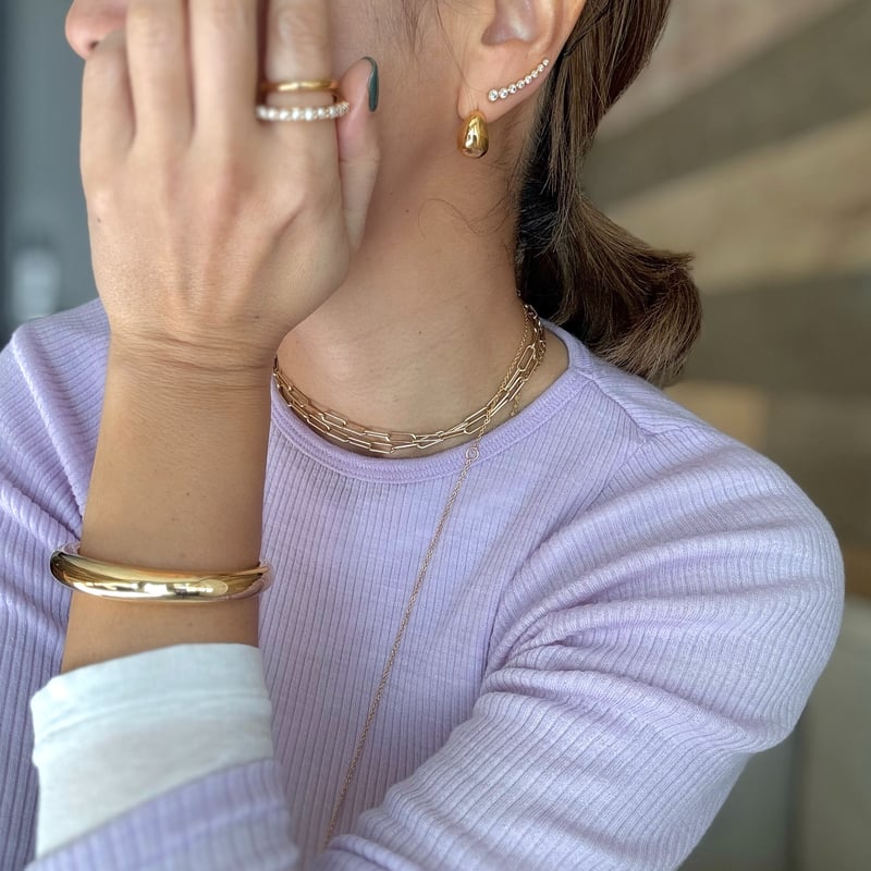 Ete チャンキードロップピアス／S(ゴールド／シルバー)※オンライン