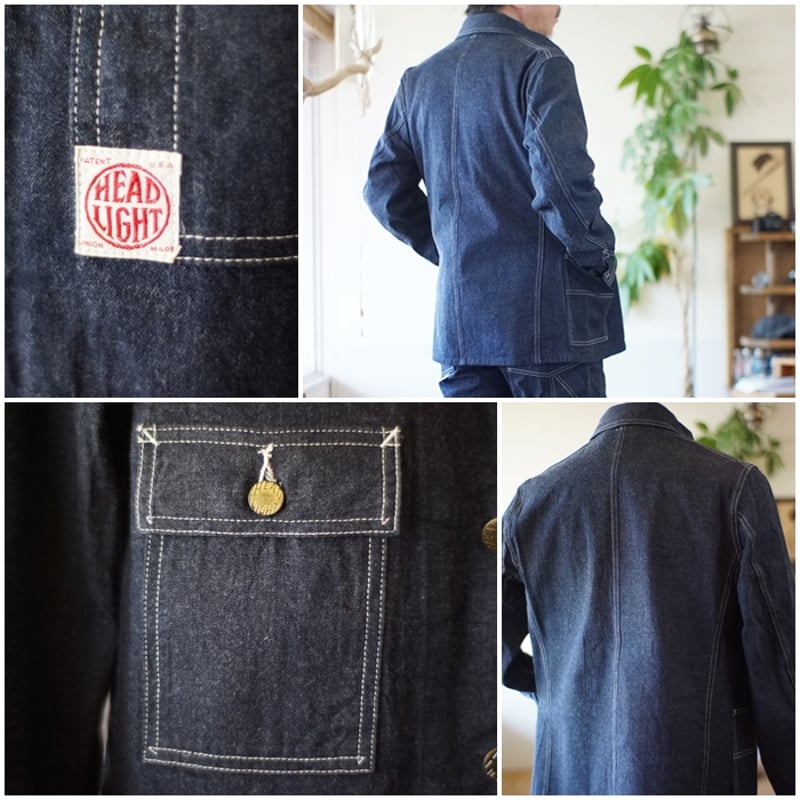 HEADLIGHT ヘッドライト デニムワークコート カバーオール 15464 東洋