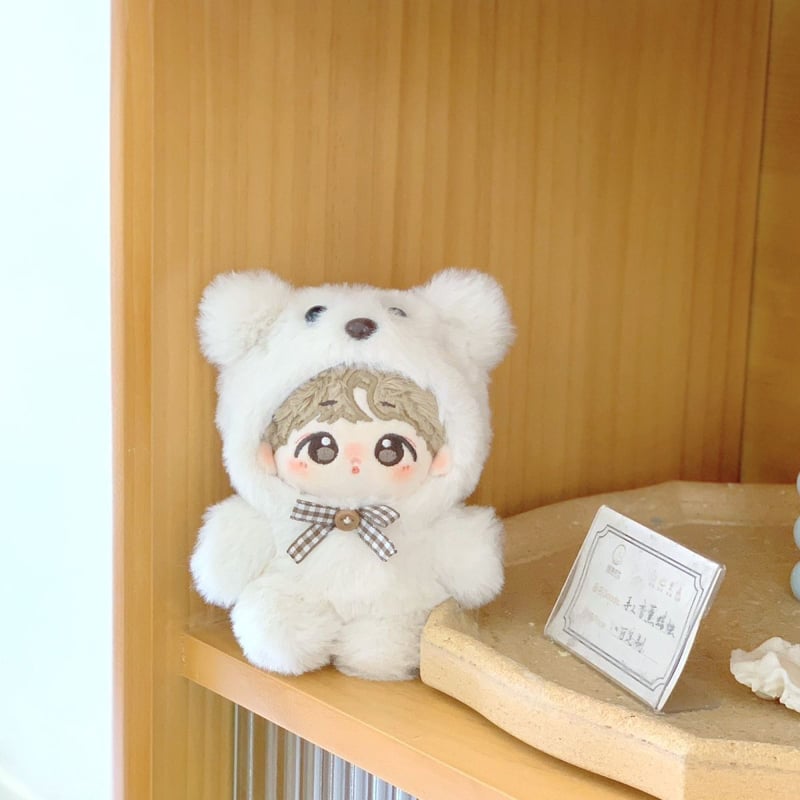 ペンギン サメ シロクマジャンプスーツ ミニ洋服 10cm 着せ替えぬい