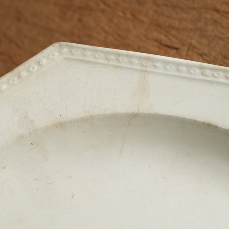 クレイユ窯 初期ファイアンスフィーヌ オクトゴナルプレート 八角皿