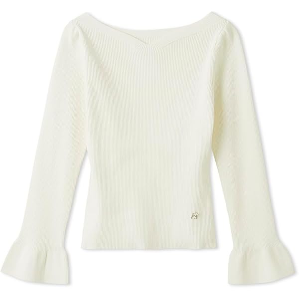 Amazon | [セルフォード] ベルスリーブリブニットプルオーバー