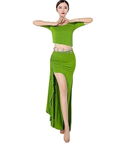 Amazon.co.jp: RIKOUZY Belly Dance Set Outfit, 2 Piece Setup, 3