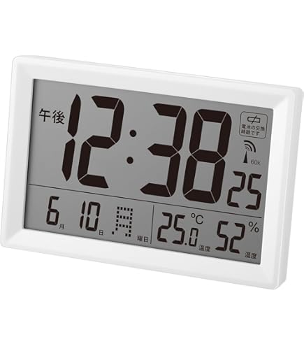 Amazon.co.jp: セイコークロック プログラム電波時計温湿度表示付 掛置