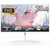 Amazon.co.jp: MAXZEN ゲーミングモニター 23.8インチ 180Hz FHD (1920
